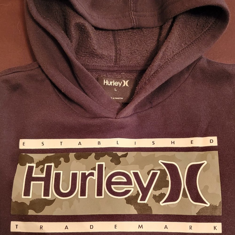 Hurley Boys Hoodie Size L Black